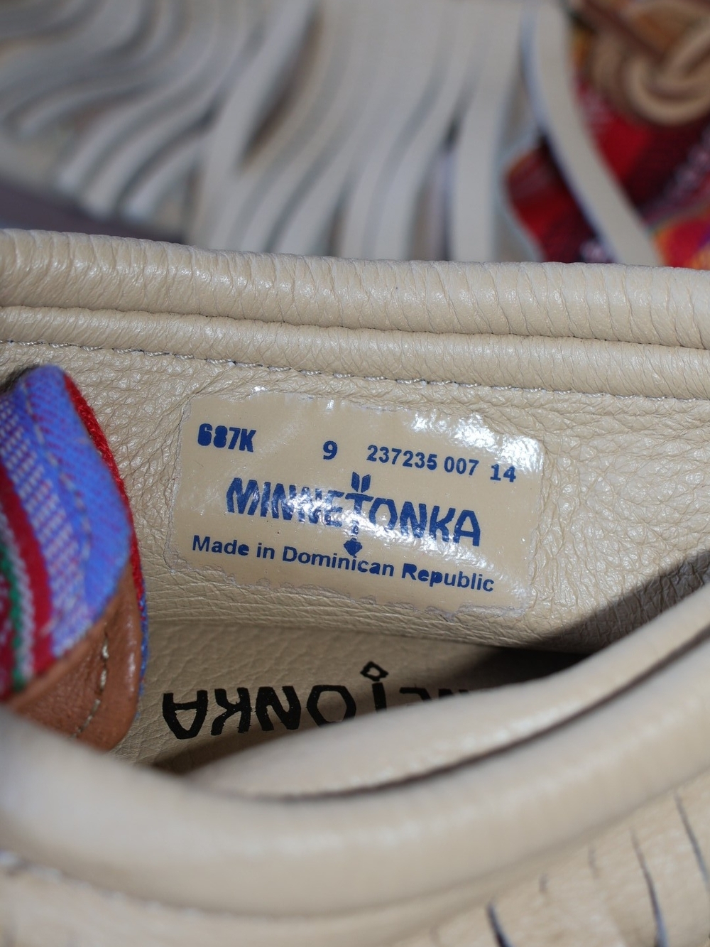 Minnetonka Frisco Stripe Moccasins - Picture 3 of 4